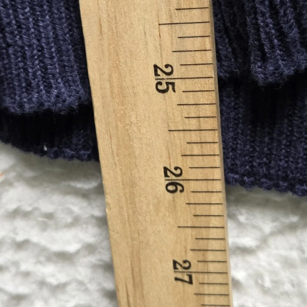 Roundtree & Yorke Sweater Vest Mens XL Blue Herringbone Knit 100% Cotton USA